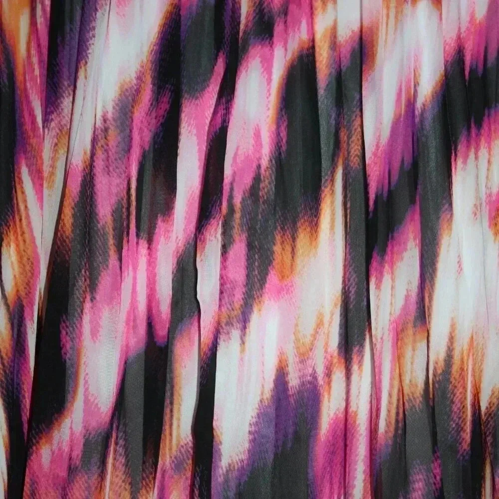 Worthington Pleated Colorful Skirt Side Zipper Size 8 NWOT